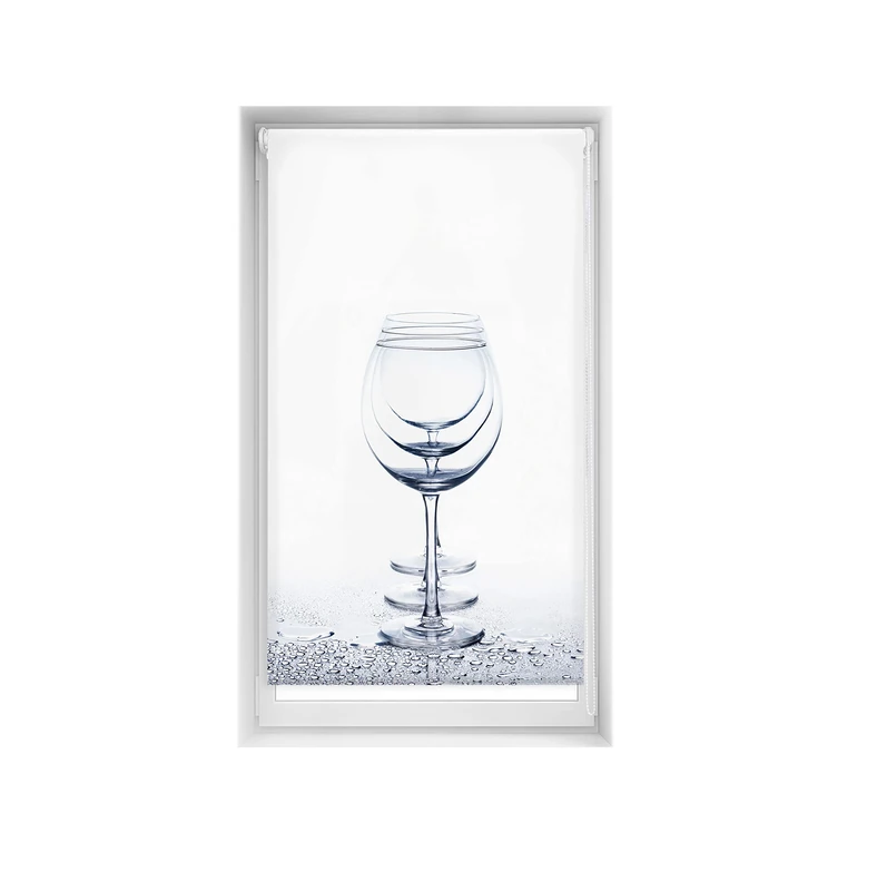 Blindecor Easy Venetian Blind, No Drilling Required, Printed, Translucent, Digital Print, Crystal, 80 x 150 cm (width x height), Fabric Dimensions 77 x 145 cm - Image 1