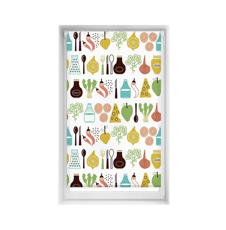 Blindecor Easy Venetian Blind, No Drilling, Printed, Translucent, Digital Print, 80 x 150 cm (width x height), Fabric Size 77 x 145 cm - Image 1