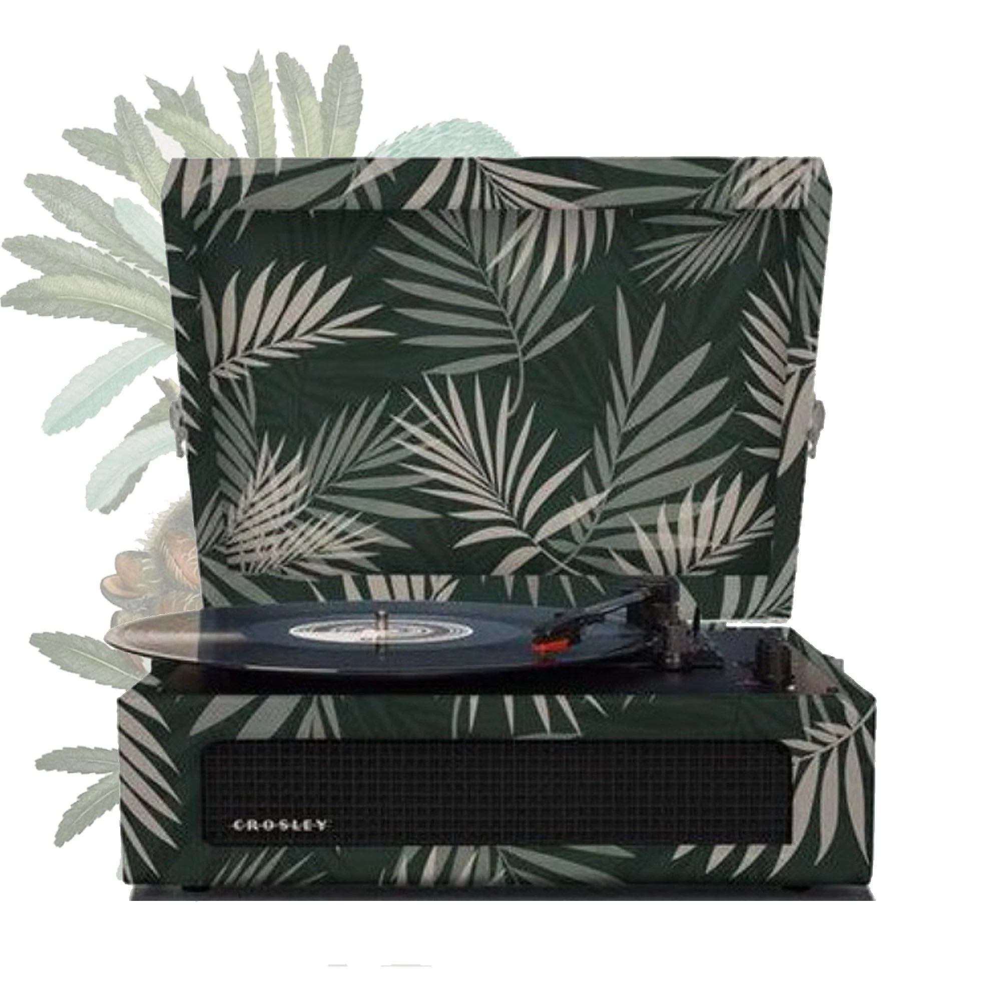CROSLEY - VOYAGER DESIGNER PORTABLE TURNTABLE (BOTANICAL GREEN)