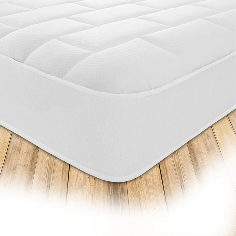 Starlight Beds Essentials Large Brick 4ft6 Hybrid Spring and Memory Foam Mattress. Budget-Friendly, White, Soft Firmness, 7.5 Inch Deep Double Mattress (135x190x19cm)