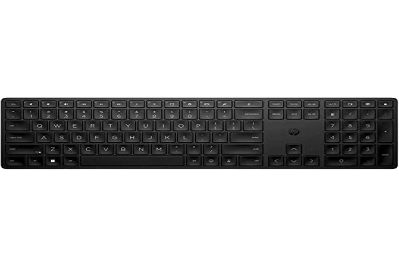 HP 450 Wireless Programmable Keyboard, 20 Customizable Keys, 6° Tilt, USB Receiver Included, Black, 4R184AA