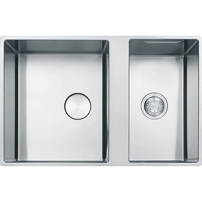 Kitchen Sink Made of Stainless Steel with Single and a Half Bowl from Franke Box Center BWX 220-41-27 - Stainless Steel - 127.0617.529 - Image 1