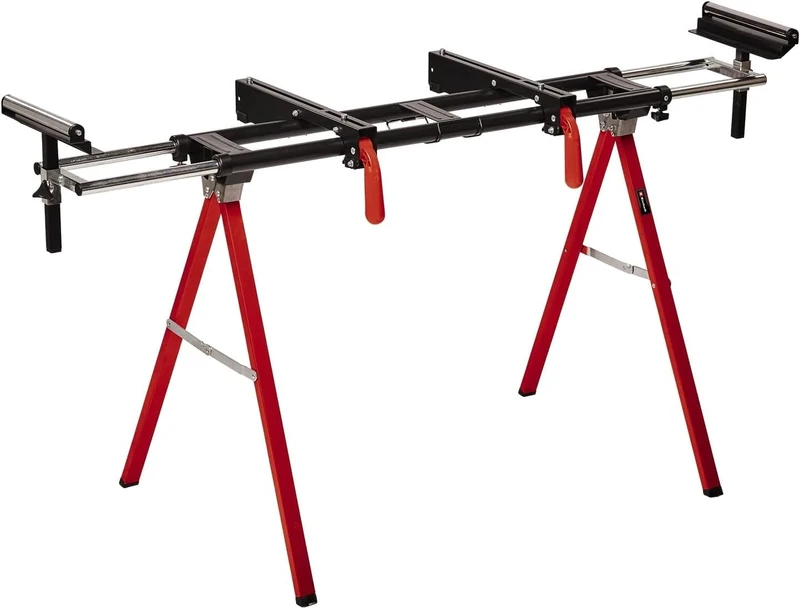 Einhell Mitre Saw Stand, Sturdy and Lightweight Frame, Height-Adjustable Pull-Out Work Piece Supports, Foldable for Space-Saving Storage, Mitre Saw Table Accessory MSS 1608