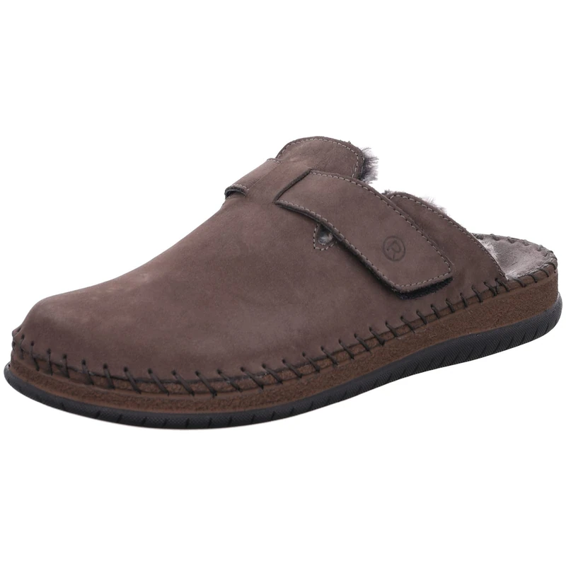 Rohde Alassio 6790 Men's Slippers Leather Warm Lining, 72 Mocca, 11.5 UK