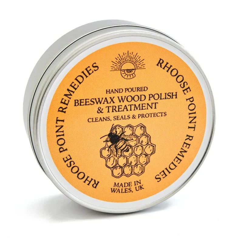 Premium Beeswax Polish for Wood & Furniture Wax UK – 200ml Hand Poured Wood Conditioner | Eco-Friendly & Non-Toxic | Protects & Enhances All Wooden: Furniture, Toys, Bowls, Ornaments