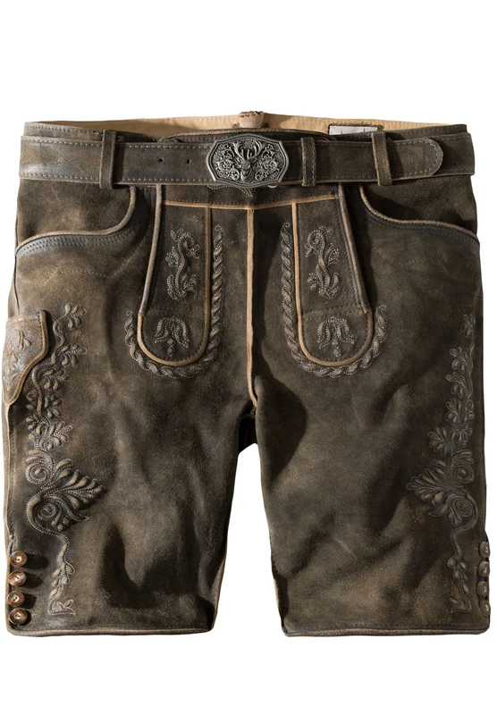 Stockerpoint Oliver Men's Traditional Leather Trousers, Pebble pecked, 40