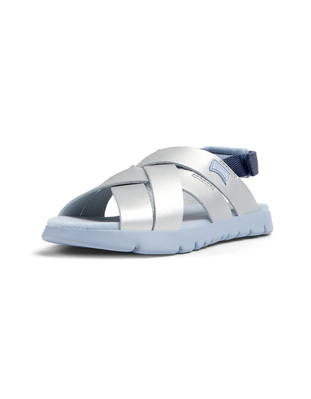 Camper Girl's Oruga Kids-k800430 Flat sandal, Grey, 1 UK Child