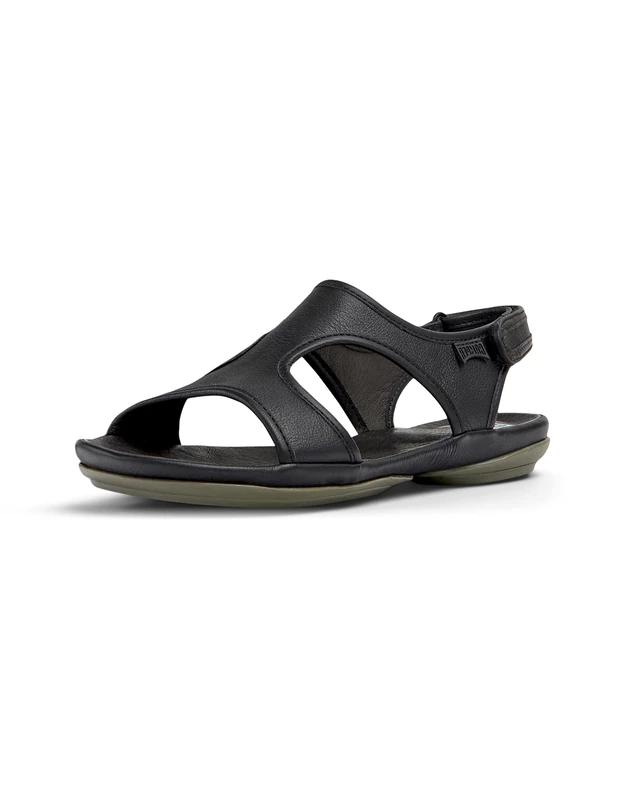 Camper Women's T-Strap Sandal Flat, Black 001, 2 UK - Image 1