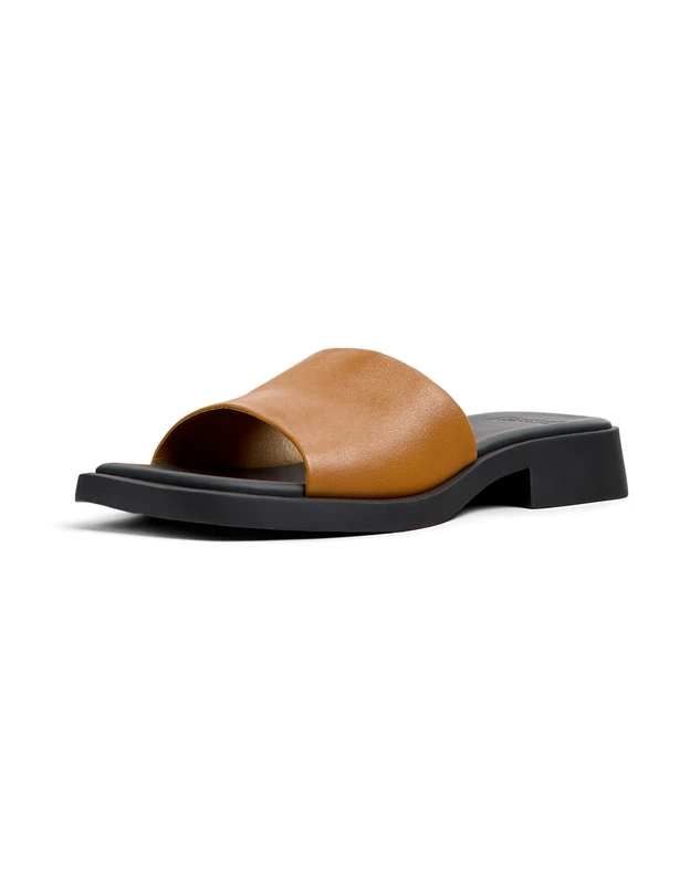 Camper Women's Dana K201485 Leather Flat Sandals - Brown