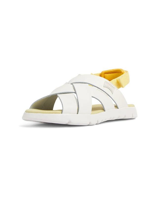 Camper Girls Oruga Kids K800430 Flat Sandal, White, 10 UK