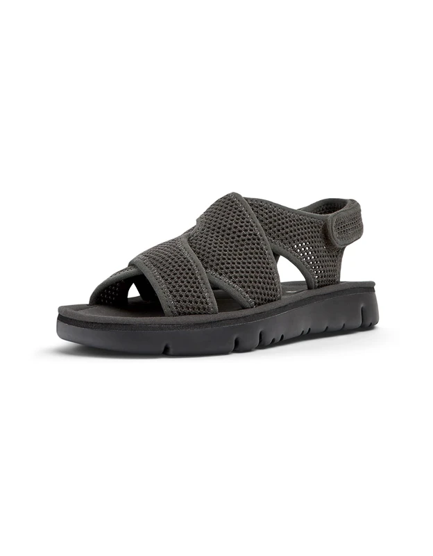 Camper Women's Oruga Sandal K201562Flat Sandal, Grey 002, 4 UK