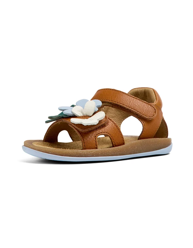 Camper Baby Girls' Bicho K800523 Flat Sandal, Braun 002 Tws, 6 UK