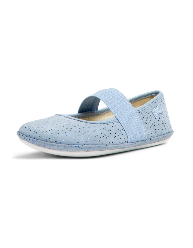 Camper Girls' Right Kids 80025 Ballet Flat, mid-Blue, 1 UK