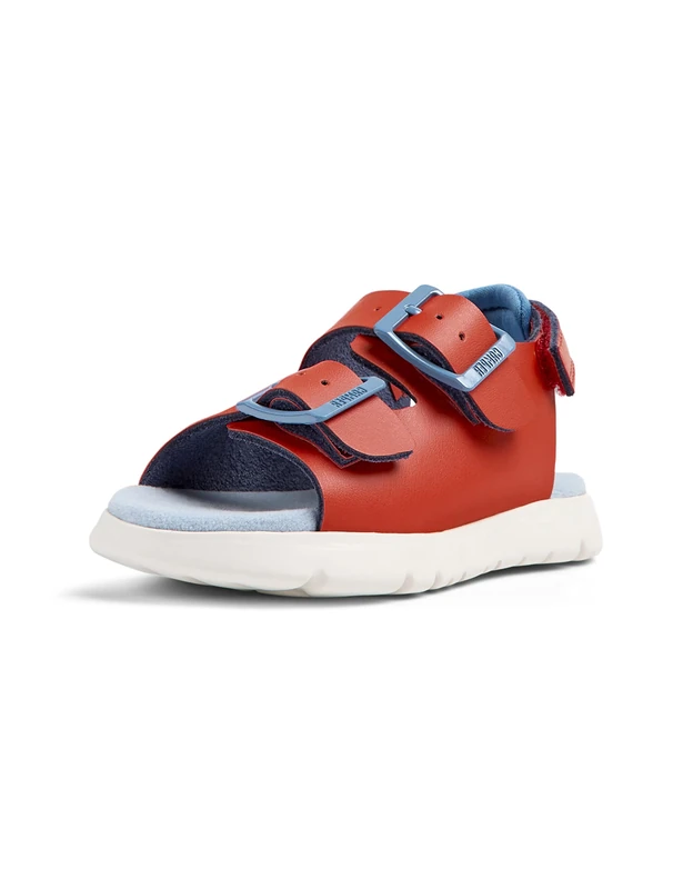 Camper Unisex Baby Oruga First Walkers-k800495 Sandal, red, 7 UK