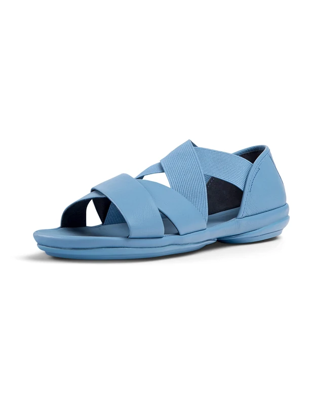 Camper Women's Right Nina-k201367 X-Strap Sandal, Blue 005, 5 UK