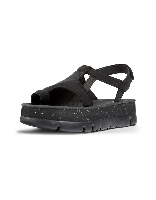 Camper Women's Flat Sandal, Black 001, 3 UK