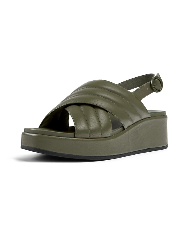 Camper Women's Misia-k201351 Sandals, Green, 8.5 UK