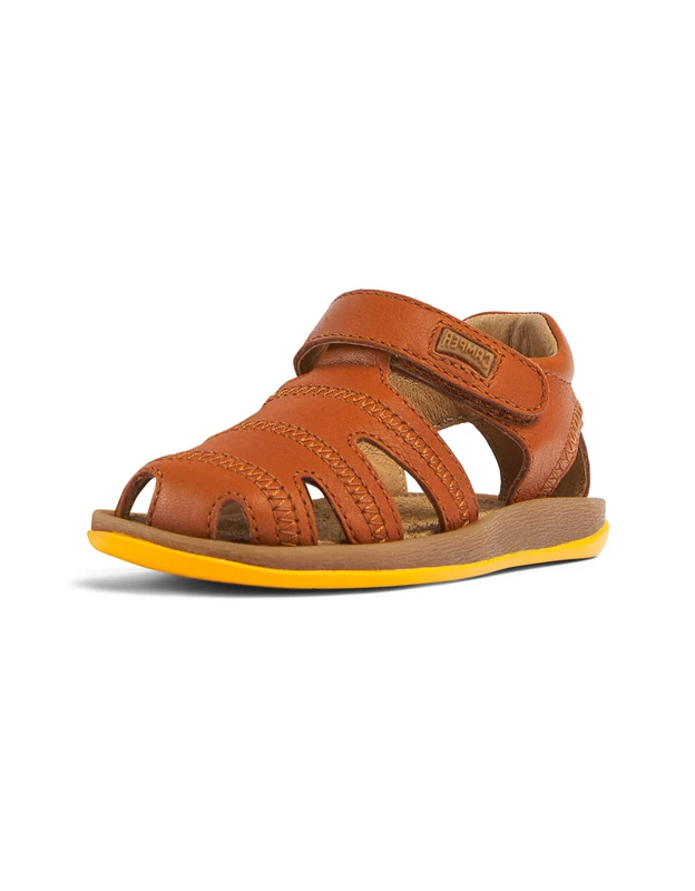 Camper Boys Bicho First Walkers 80372 Sandal, Brown, 7.5 UK