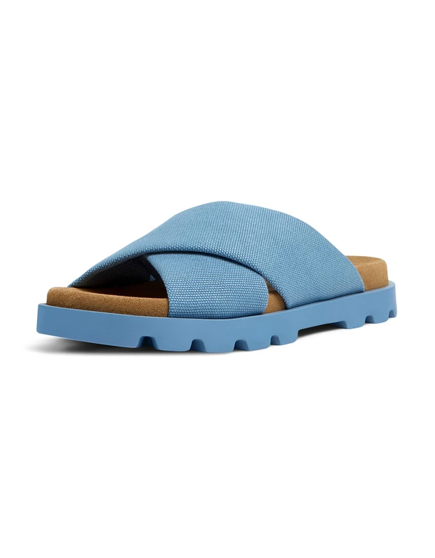 Camper Women's Brutus K201322 Flat Sandals, Blue 009, 9 UK