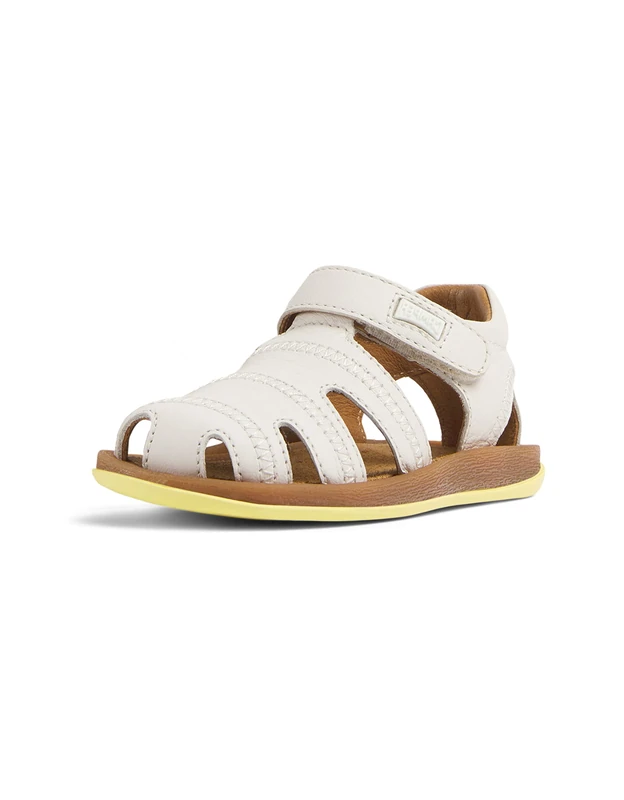 Camper Unisex Kids Bicho First Walkers 80372 T-strap Sandal, White Natural, 6 UK