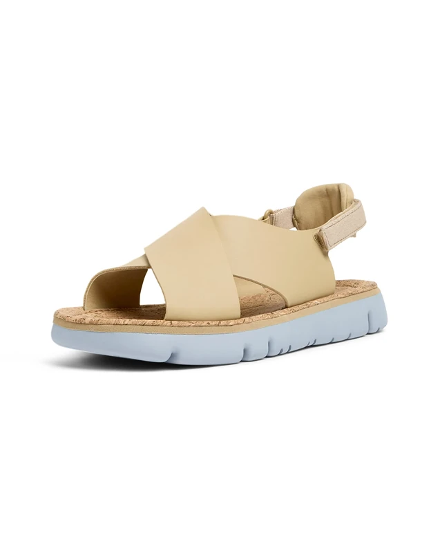 Camper Women's Oruga TWS Twins-k200157 Flat Sandals, Beige 048, 3 UK