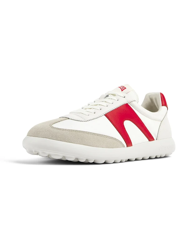 Camper Men's Pelotas XLF K100545 Sneaker, Multicolour-White/Red, 12 UK