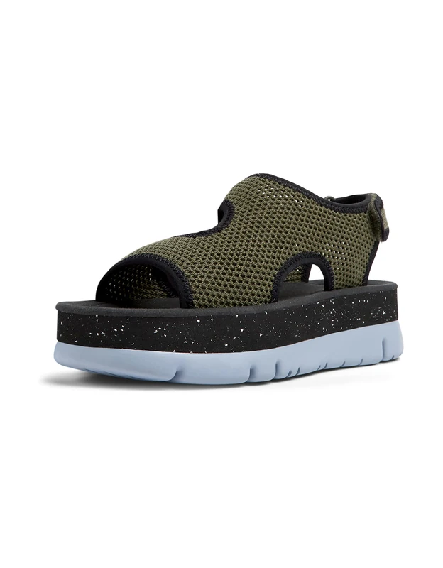 Camper Women's Oruga Up K201544 Sandal, Green 006, 4 UK