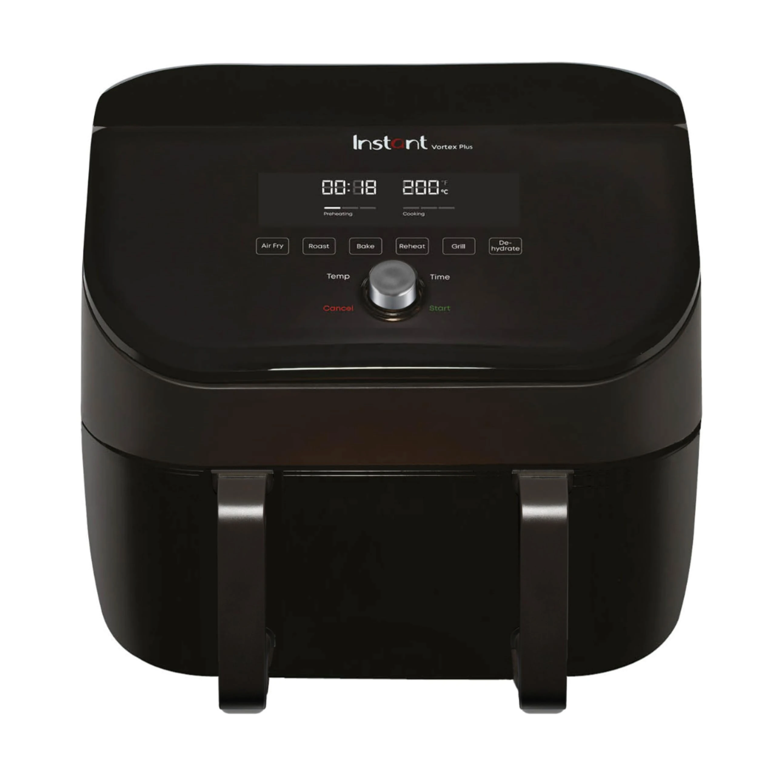 Instant Pot - Versazone Dual Black Air Fryer - Large 8.5L, Family Size - Single Double Basket with Divider - 8 in 1 - Food Dehydrate, Grill, Bake, Roast, Reheat, Non-Stick, Easy Clean, Dishwasher Safe