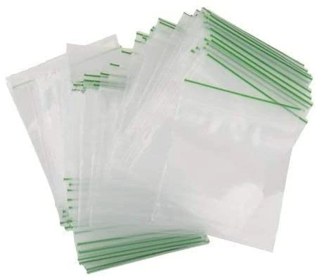 100 Grip Seal Bags 40 x 40mm | Reusable Strong Zip Lock | Small Clear Resealable Plastic Bags | Polythene Packaging for Food Storage, Jewellery - by FOGG Supplies (40 x 40) - Image 1