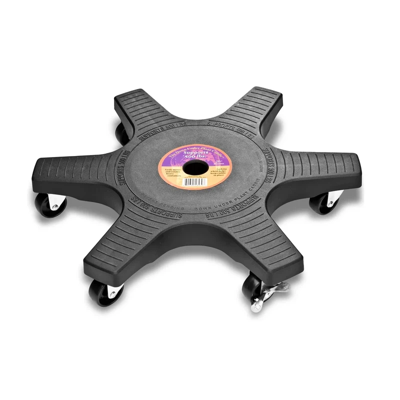 Bosmere 20" Plant Caddie - Heavy-Duty Rolling Plant Stand with Locking Wheels, 500 lb Capacity – Durable Plant Caddy for Indoor/Outdoor Use, Charcoal