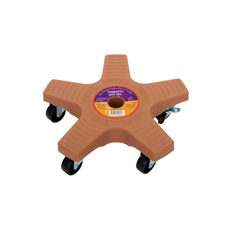 Bosmere Down Under Plant Caddie, Heavy Duty Plant Stand with Wheels, 500 lb Capacity, 14-Inch, Adobe