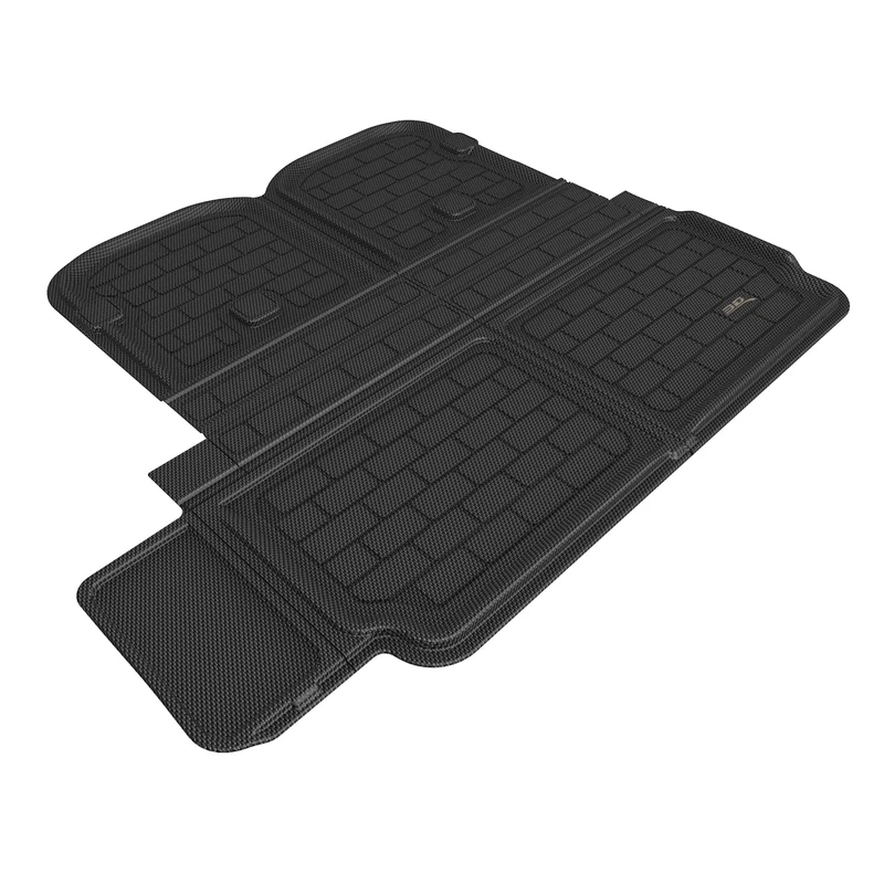 3D MAXpider Custom Fit Cargo Liner for Tesla Model X 2022 Behind 2ND Row Cross FOLD Kagu Black Cargo Liner