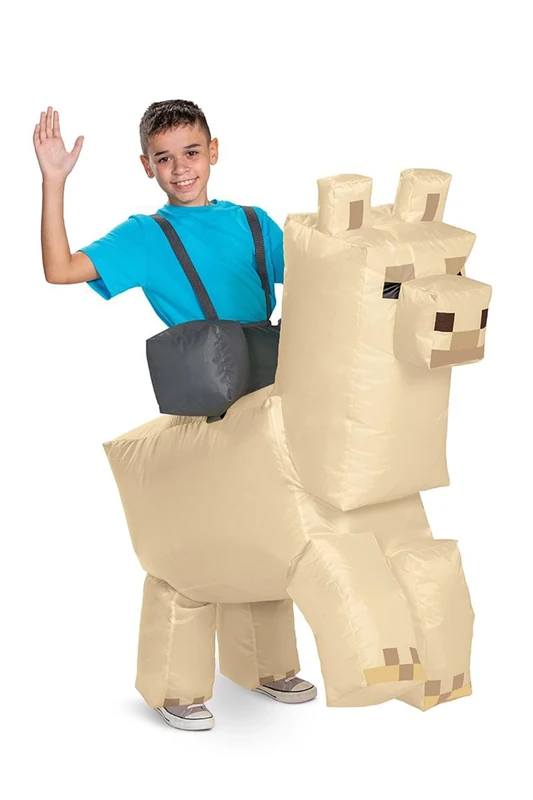 Minecraft 124349L-15L Llama Ride-ON Inflatable (Child), Multi, One Size