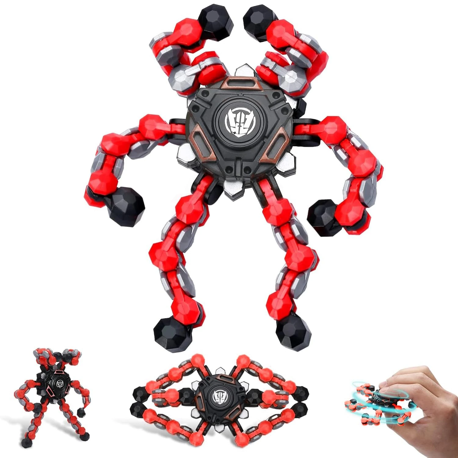 NEW Transformable Fidget Spinner Toy, Funny DIY Fingertip Spin Top Toys, Hand Finger Spinner Creative Fingertip Mechanical Gyro for Kids Adults, All Ages Sensory Fidget Toys