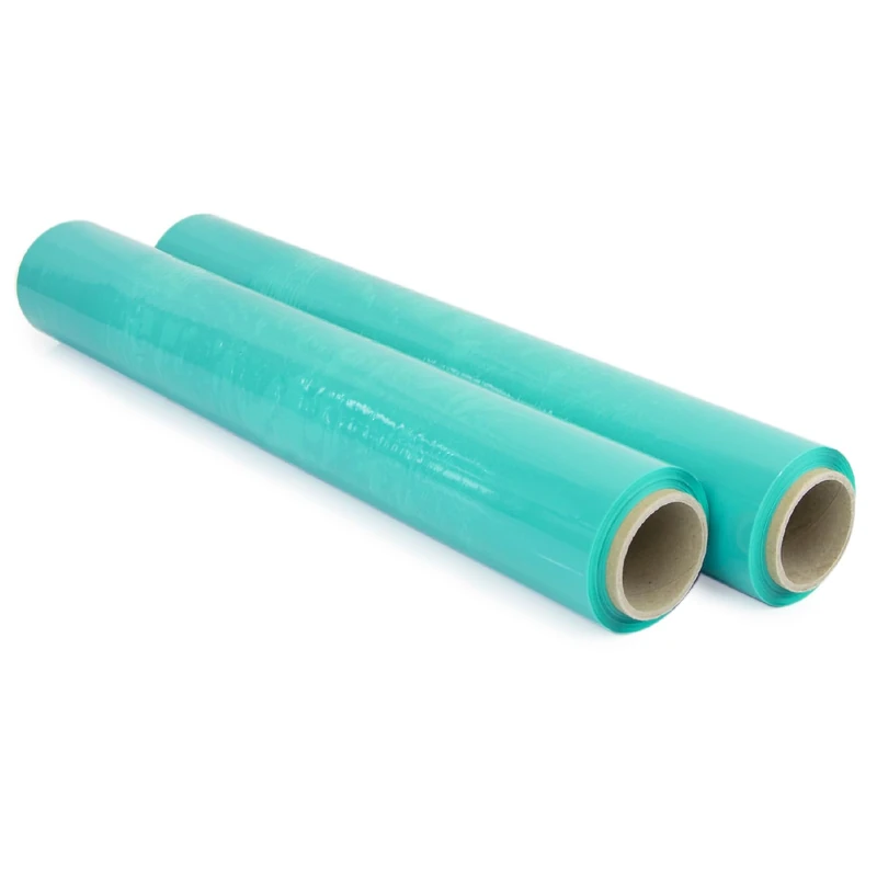 OFITURIA Packing Film 50 cm Width and Stretchable Up to 300 Meters Length - Roll of Manual Stretch Film for Industrial Packaging (Green, 2)