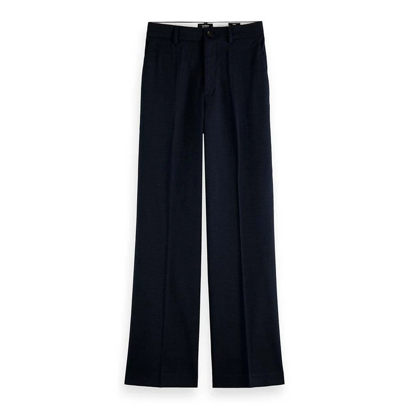 Scotch & Soda Maison Women's Edie - High Rise Wide Leg Trousers Shorts, Night 0002, 32