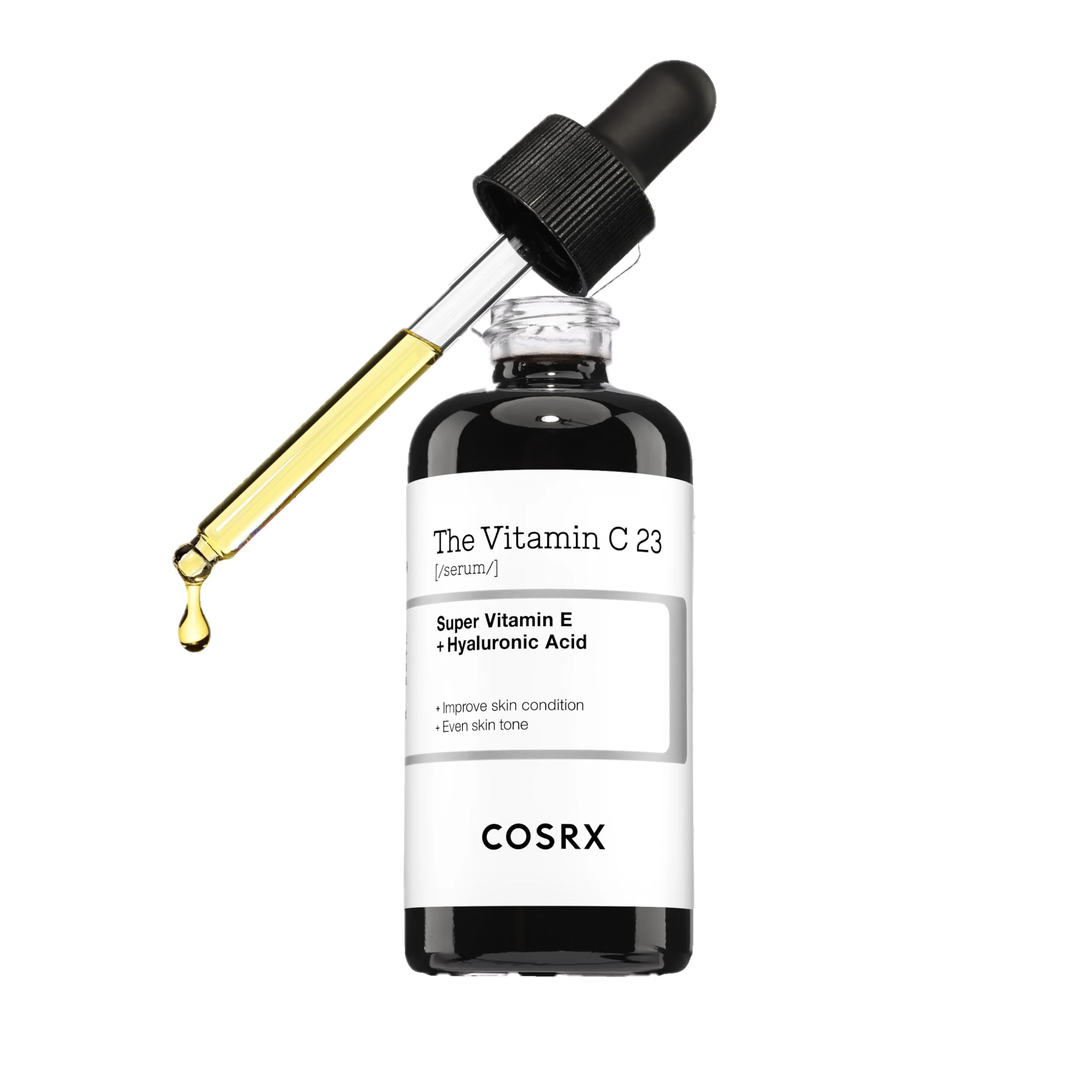 COSRX Pure Vitamin C 23% Serum with Vitamin E & Hyaluronic Acid, Brightening & Hydrating Facial Serum for Fine Lines, Uneven Skin Tone & Dull Skin, Korean Skincare, 0.7oz/20g