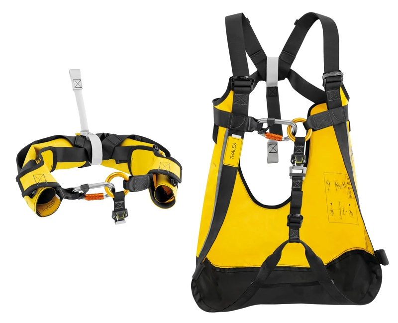 PETZL, Thales, Safety Jacket And Comfortable Evacuation Triangle With Braces, Yellow, U, Unisex-Adult - Image 1