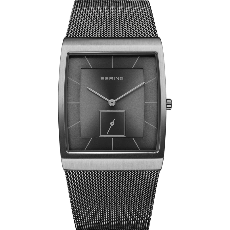 BERING Men's Analogue Quartz Watch with Stainless Steel Strap 16033-377, Grey/Silver, 33 (EU), Retro