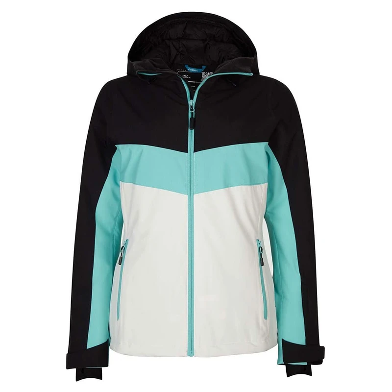 O'Neill Europe Women's Aplite Snow Jacket, Outdoor Sports Apparel, Black Out Colour Block, M