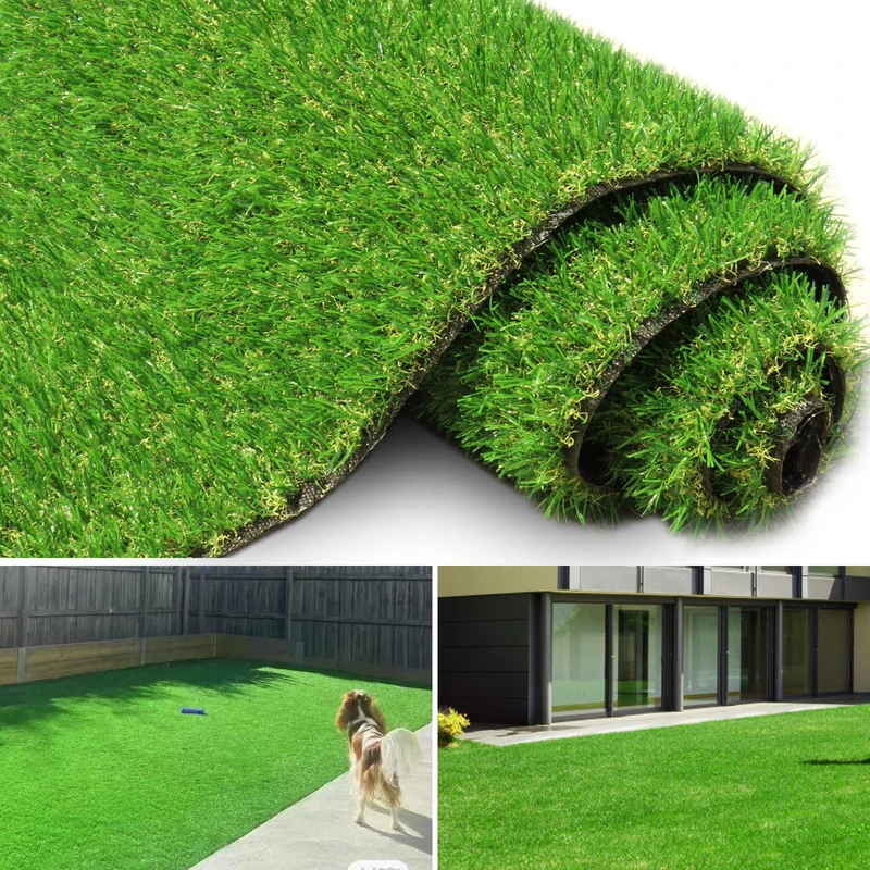 FREADEM Artificial Grass Turf for Pet Dogs 3' x 5', Fake Grass Lawn with Drain Holes, Indoor Outdoor Synthetic Grass Mat for Garden Gym Patio Balcony Playground Backyard, Height 0.8 Inch