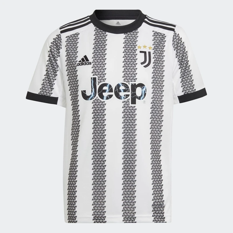 Juventus F.C. Unisex Kids 2022/23 Season Official Home Jersey, White/Black, 13 Years