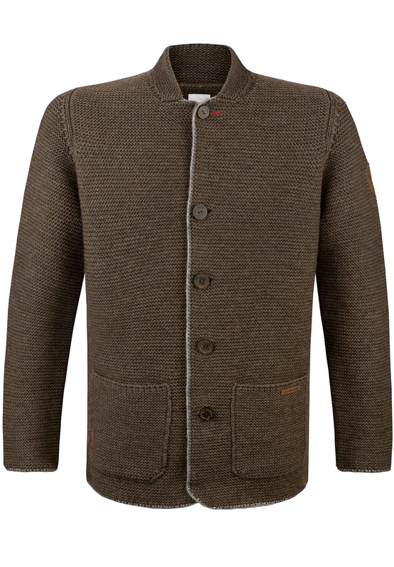 Stockerpoint Men's Pablo Jacket Cardigan Knitwear Sweater, Tobacco, One Size
