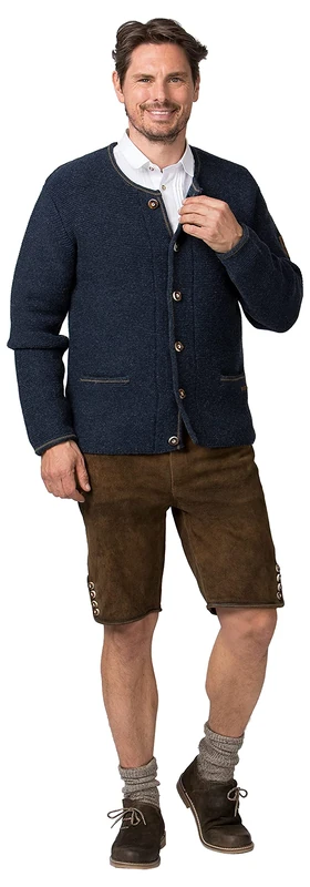Stockerpoint Men's Amaro Traditional Knitted Jacket, Gentian, 34