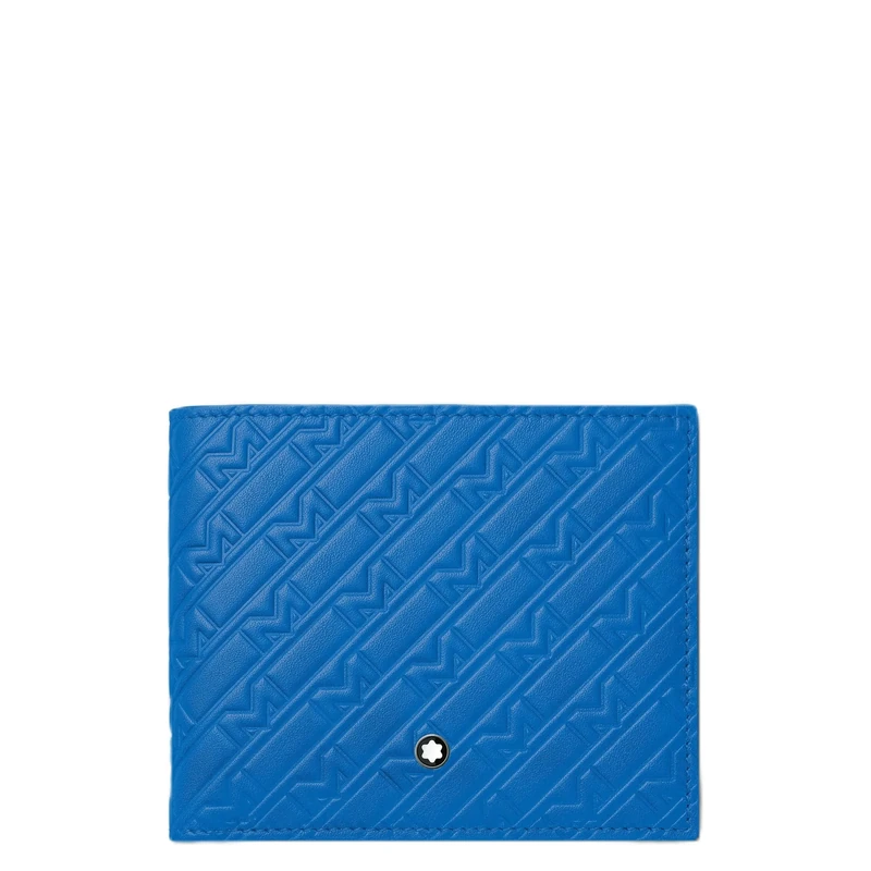 Montblanc M_Gram 130027 Wallet 8cc Leather 11 cm x 9.5 cm x 1 cm Blue, Blue, 11 cm, Modern