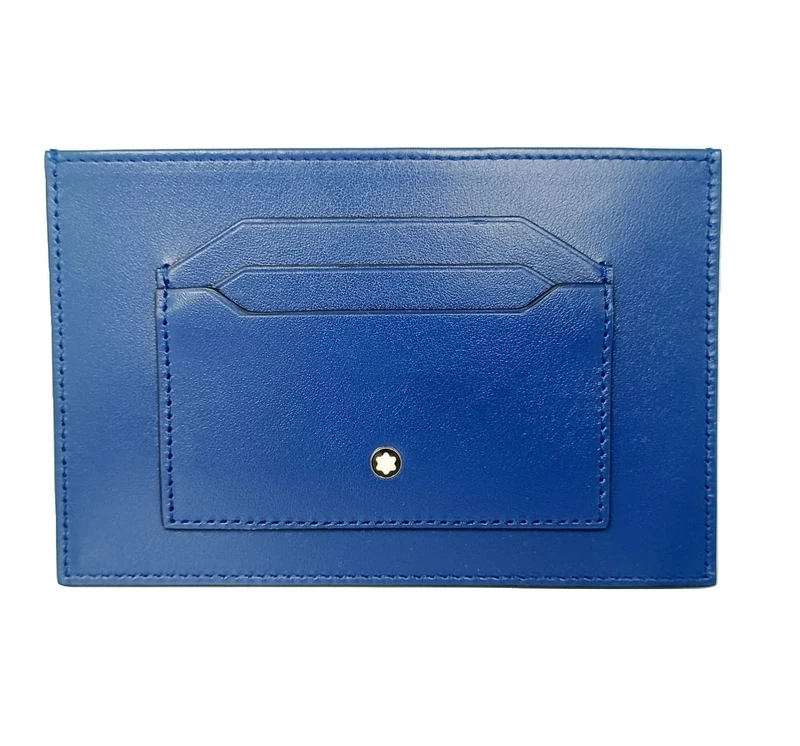 Montblanc Meisterstück Card Holder 6cc Blue Card Holder, Adults Unisex, Multicoloured (Multicoloured), One Size