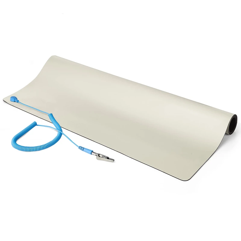 StarTech.com Anti Static Mat, ESD Mat for Electronics Repair, Anti Static Table/Desk Mat w/Detachable Grounding Wire, ANSI/ESD S 4.1, Flexible Thermoplastic Work Pad, 23x47 (LG-ANTI-STATIC-MAT)
