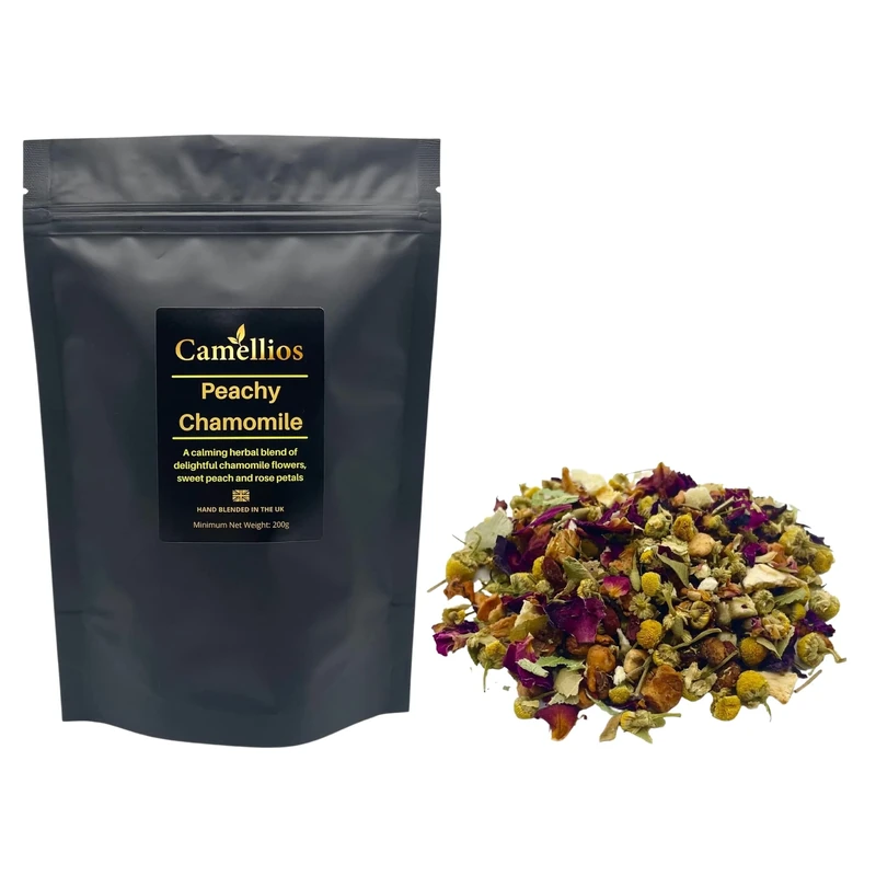 Peachy Chamomile Tea, Herbal Loose Leaf Tea, Camellios (200g)