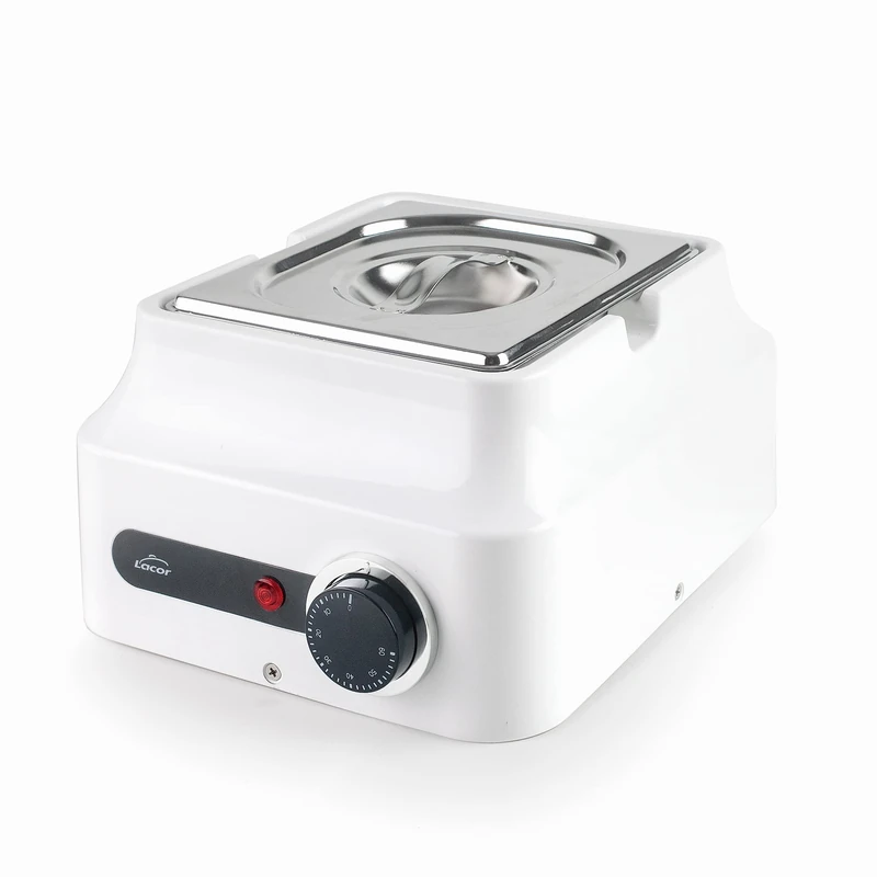 LACOR - 69617 - Chocolate Bain-Marie 18/10 Stainless Steel, for Melting Chocolate, Ideal Baking, ABS Plastic, Thermostat 0-60C, 3D Heating, GN 1/6, 22.5 x 26 x 14.5 cm, White