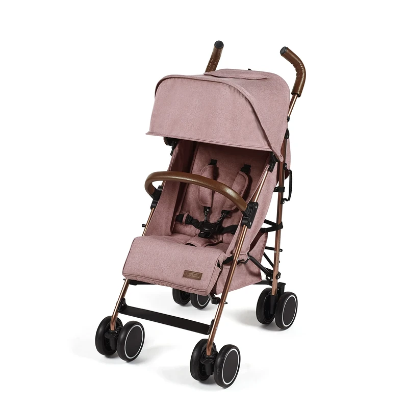 Ickle Bubba Discovery Max Pushchair (Dusky Pink) – 6 Months to 22kg (Approx. 4 Years*), Lightweight & Compact Stroller, One-Hand Recline, UPF 50+ Hood, Luxury Footmuff, Cup Holder & Rain Cover